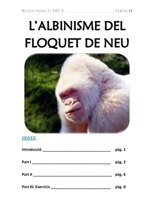 L'ALBINISME DEL FLOQUET DE NEU