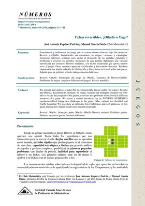 Fichas reversibles: ¿Othello o Yago? (Juego Reversi)