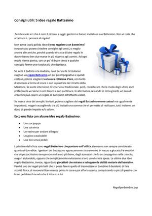Consigli utili: 5 idee regalo Battesimo