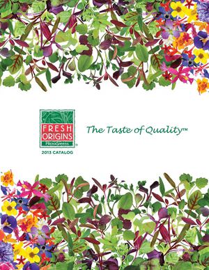 Fresh Origins 2013 Brochure