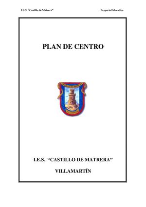 Proyecto de Centro del IES Castillo de Matrera