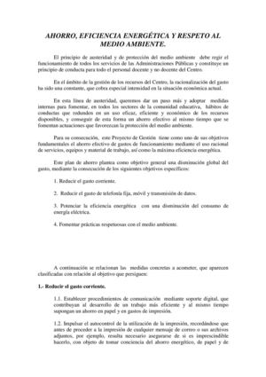 Ahorro, eficiencia energética y respeto al medio ambiente