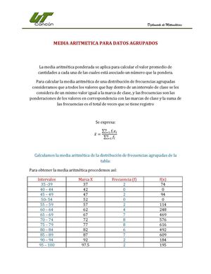 Media Datos Agrupados