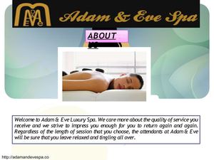 Exotic And Ontario Massages At Adam And Eve Spa