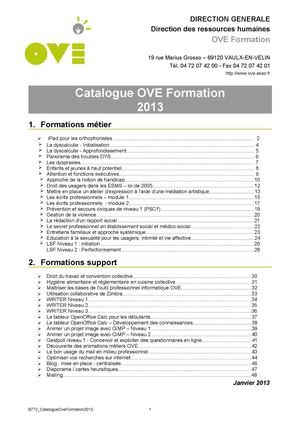 Catalogue OVE Formation