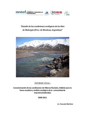 Estudio de las condiciones ecológicas de los ríos de Malargüe (Mendoza, Argentina)