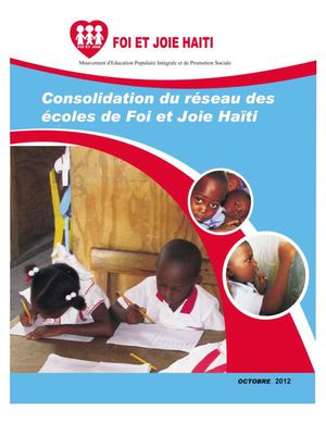 CONSOLIDATION DU RESEAU SCOLAIRE