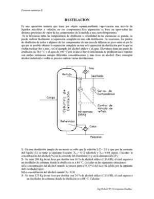 problemas de destiacion