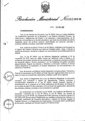 Reglamento de la Ley de Reforma Magisterial