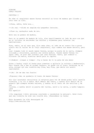 EL CUENTO DE PINOCHO