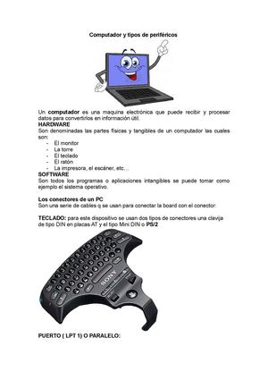Concepto de computador y tipos de perifericos 