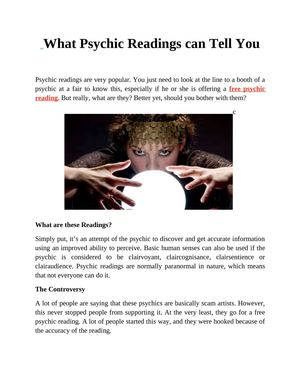 What Psychic Readings can Tell You