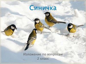 изложение Синичка