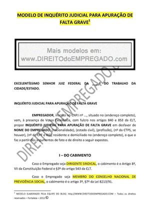 Modelos de Inquérito 