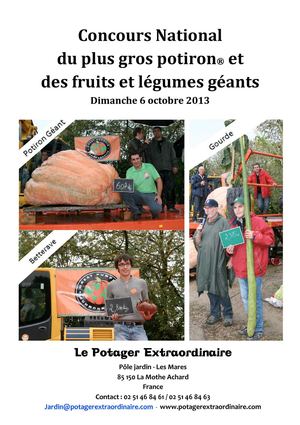 Concours National du plus gros potiron et des fruits et légumes géants 2013 - Potager Extraordinaire