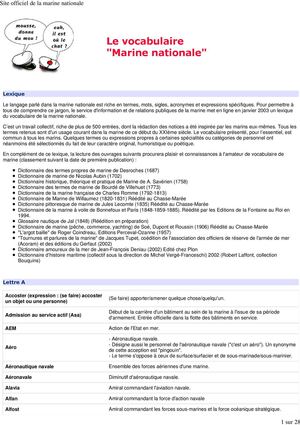 le lexique marine