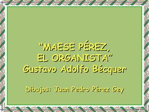 Maese Pérez, el organista