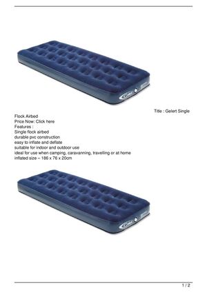 gelert single airbed