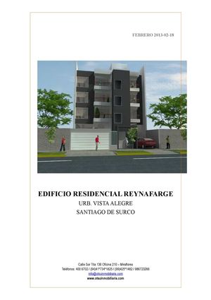 Proyecto Edificio Residencial REYNAFARGE - VISTA ALEGRE - SURCO
