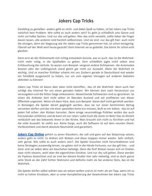 Jokers Cap Online