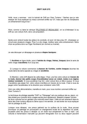 Comment drifter sur Gran Turismo 5