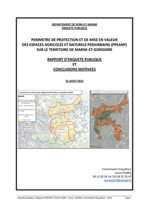 Rapport de l'enquête publique sur le PPEANP