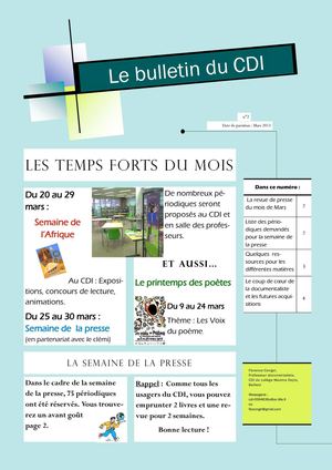 bulletin du CDI n°2