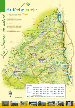 Carte touristique Ardèche Verte