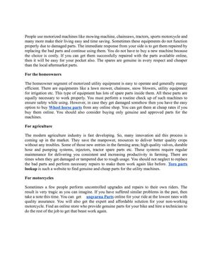 Great Deals On Every Purchase of Husqvarna Parts Online