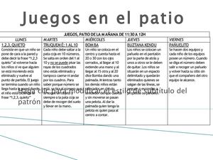 juegos en el patio