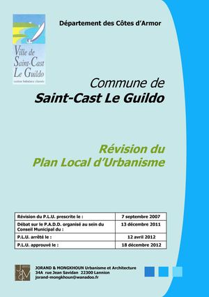 Partie 1 - PLU de Saint Cast le Guildo approuvé le 18.12.2012