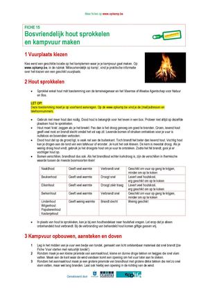 Bosvriendelijke hout sprokkelen