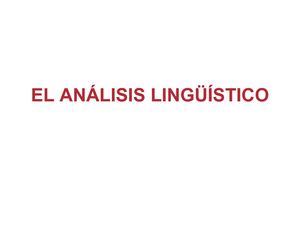 Análisis lingüístico