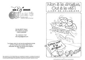 coloriage enfants "non à la drogue oui à la vie"
