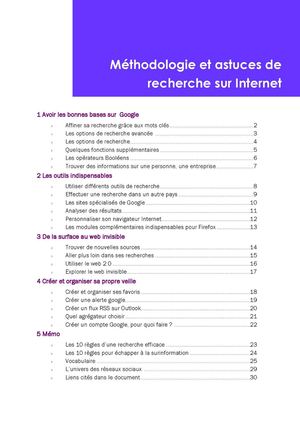 methodes et astuces de recherche sur internet