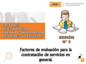 Factores de Evaluación para la Contratación de Servicios - OSCE