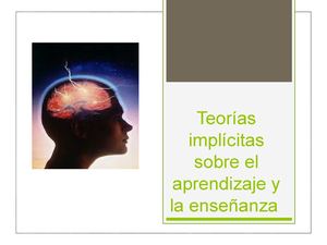 teoria implicitas sobre el aprendizaje