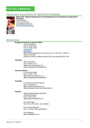 Vivre bio à Montreuil