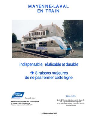 Dossier Train Mayenne-Laval, remis au ministre des transports 