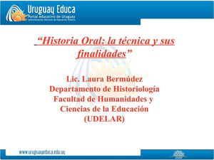 Historia Oral