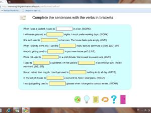 Used to mixed sentences