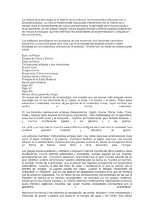 historia de la tegnologia