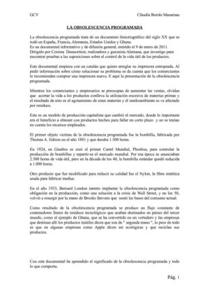 LA OBSOLESCENCIA PROGRAMADA