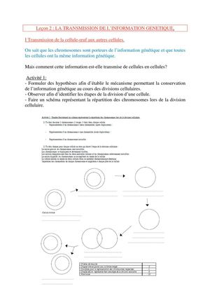 Leçon 2genet