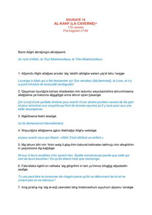 Al-Kahf (français-arabe)