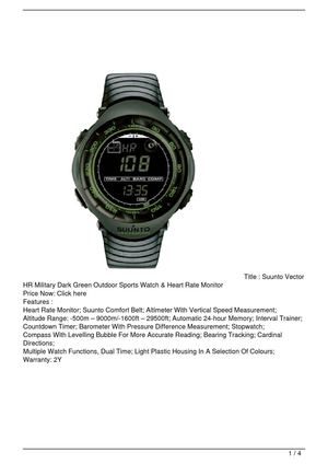 suunto vector hr white