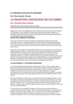 industria de la producción cervecera