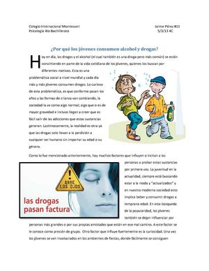 ¿Por qué los jóvenes consumen alcohol y drogas?