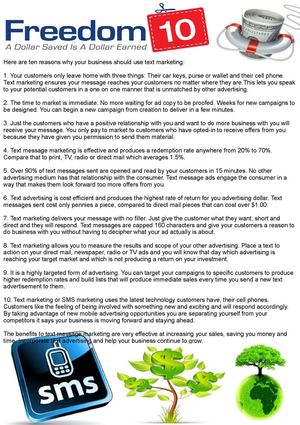 Freedom 10 , 12 reasons!