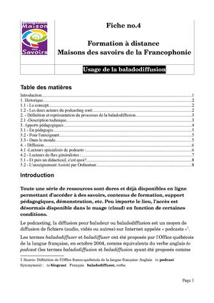 Formation à distance vidéoconférence & baladodiffusion